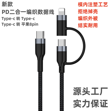 PD two-in-one data cable weaving model